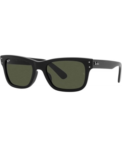 Men's RB2283 Mr. BuRBank Rectangular Sunglasses Black/Green $49.35 Rectangular