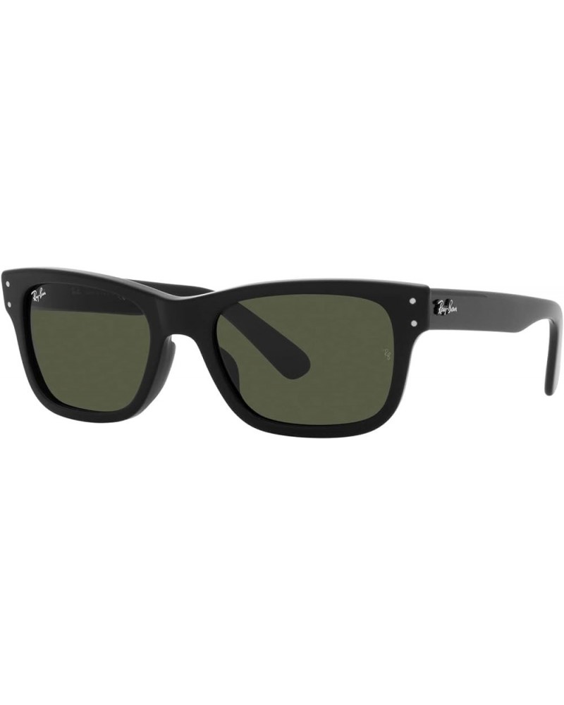 Men's RB2283 Mr. BuRBank Rectangular Sunglasses Black/Green $49.35 Rectangular