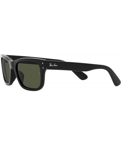 Men's RB2283 Mr. BuRBank Rectangular Sunglasses Black/Green $49.35 Rectangular