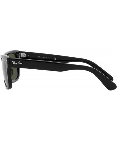 Men's RB2283 Mr. BuRBank Rectangular Sunglasses Black/Green $49.35 Rectangular