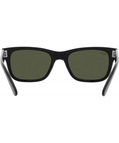 Men's RB2283 Mr. BuRBank Rectangular Sunglasses Black/Green $49.35 Rectangular