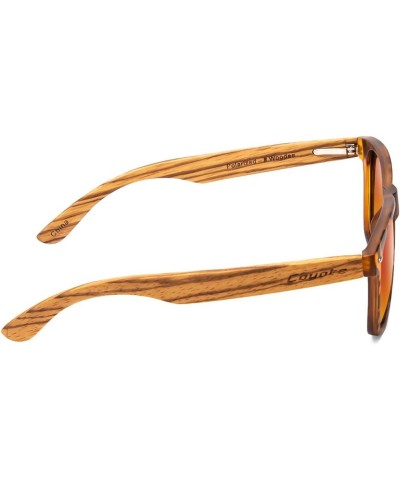 Woodie Polarized Sunglasses | Natural Wood Temples | Unisex Design | Included Storage Bag Black Orange Tortoise Walnut Brown ...