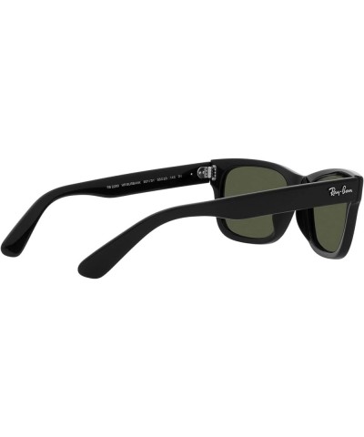 Men's RB2283 Mr. BuRBank Rectangular Sunglasses Black/Green $49.35 Rectangular