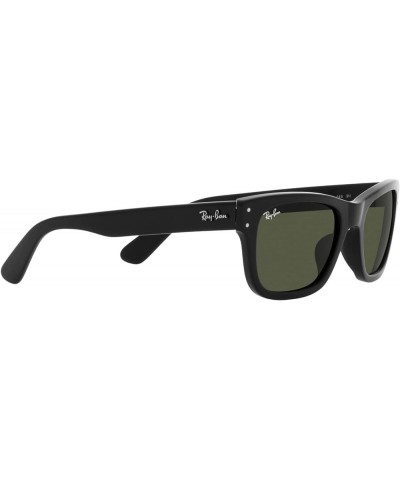 Men's RB2283 Mr. BuRBank Rectangular Sunglasses Black/Green $49.35 Rectangular