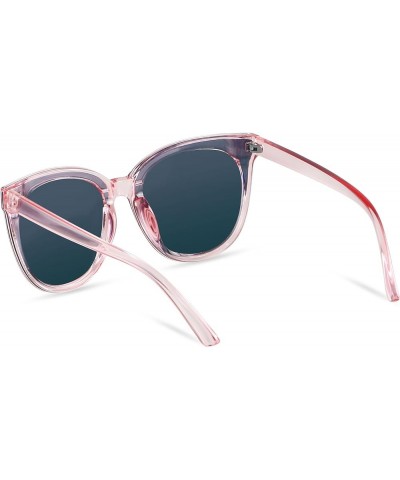 Oversized Cat Eye Sunglasses for Women Big Large Cateye Frame Shades 2 Pack Fashion Vintage Sun glasses (2pack) Mirrored Pink...