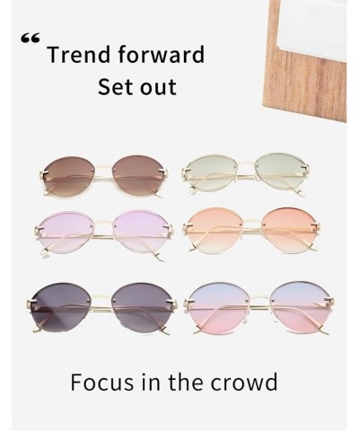 Oval Woman Fashion Sunglasses, Outdoor Vacation Decorative Sunglasses (Color : C, Size : 1) 1 F $13.24 Designer