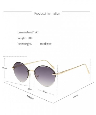 Oval Woman Fashion Sunglasses, Outdoor Vacation Decorative Sunglasses (Color : C, Size : 1) 1 F $13.24 Designer