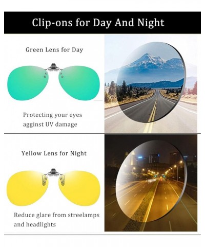 Polarized Clip-on Sunglasses Anti-Glare UV 400 Protection Cateye/Aviator Sun Glasses Clip On Prescription Glasses Aviator Sha...