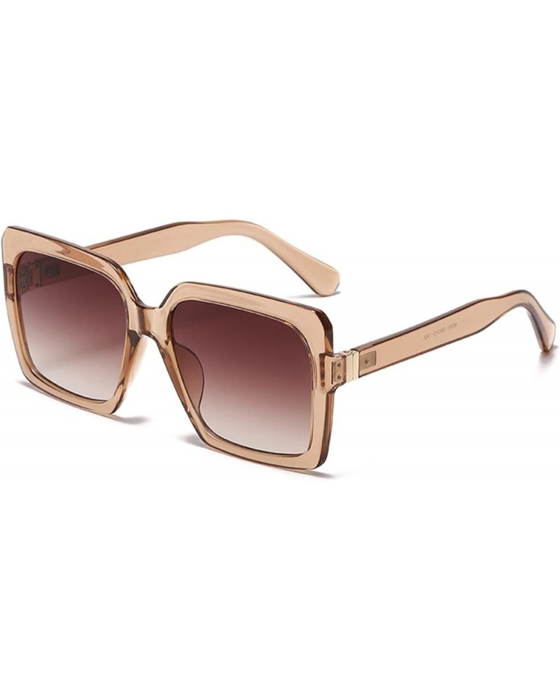 Women's Square Sunglasses Personality Large Frame Trendy UV400 Sunglasses Gift C $13.25 Square