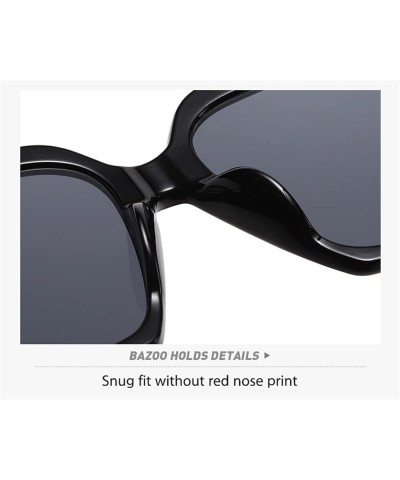 Women's Square Sunglasses Personality Large Frame Trendy UV400 Sunglasses Gift C $13.25 Square