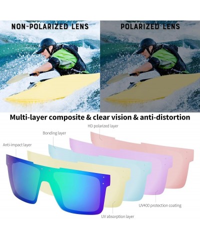 Men Women Sunglasses Polarized Oversized Square Vintage Cycling Running Fishing Golf Hiking Sports Sun Glasses B2990 Polarize...