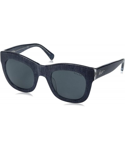 Women's Ra5225 Square Sunglasses Blue Denim Crystal/Grey Blue Solid $61.67 Square