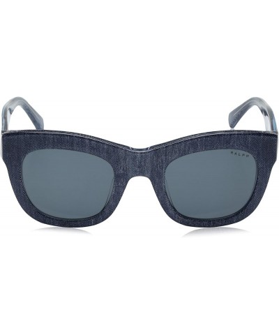 Women's Ra5225 Square Sunglasses Blue Denim Crystal/Grey Blue Solid $61.67 Square