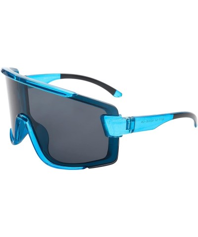 Outdoor Sports Sunglasses Oversized Shield Wrap Around Unisex UV 400 Blue $10.17 Sport