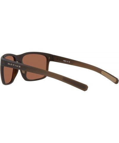 Native Unisex Sunglasses Matte Black Crystal Frame, Blue Reflex Lenses, 58MM Matte Brown Crystal/Bronze Reflex $43.34 Rectang...