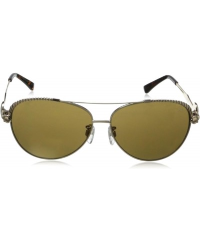 Fly Caliber Aviator Sunglasses Gold Amber/Gold $48.34 Aviator