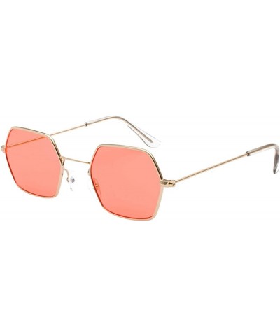 Women Men Classic Square Polarized Sunglasses Retro Trendy Sunnies Eyewear Cute Sunglasses Orange One Size $10.63 Square