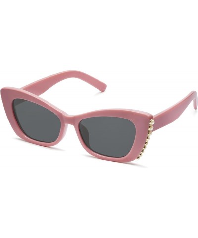 Retro Cateye Sunglasses for Women and Men Trendy UV Protection Frame Sun Glasses Fashion AR82225 Pink/Gray Gray $10.79 Cat Eye