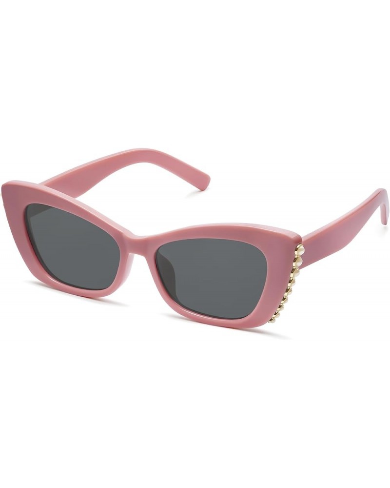 Retro Cateye Sunglasses for Women and Men Trendy UV Protection Frame Sun Glasses Fashion AR82225 Pink/Gray Gray $10.79 Cat Eye