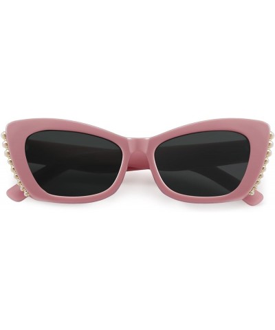 Retro Cateye Sunglasses for Women and Men Trendy UV Protection Frame Sun Glasses Fashion AR82225 Pink/Gray Gray $10.79 Cat Eye