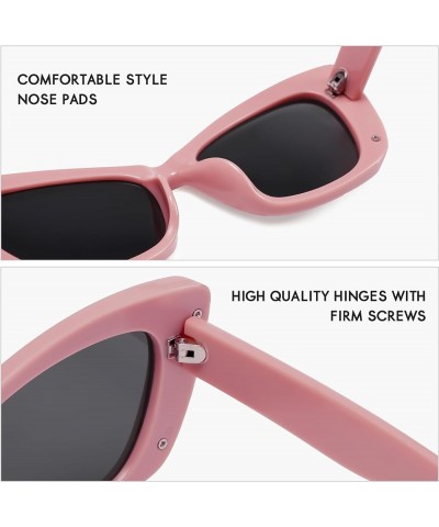 Retro Cateye Sunglasses for Women and Men Trendy UV Protection Frame Sun Glasses Fashion AR82225 Pink/Gray Gray $10.79 Cat Eye