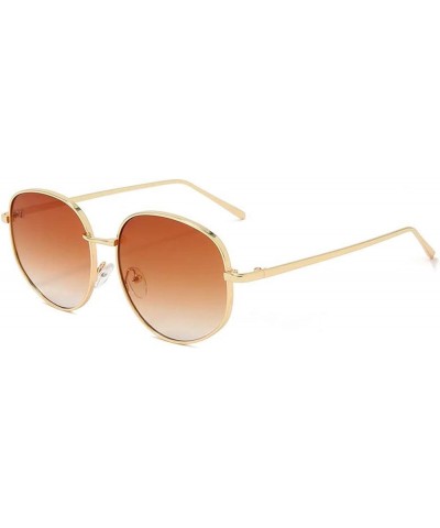 Metal Large Frame Retro Sunglasses, Outdoor Vacation Fashion Glasses (Color : D, Size : Medium) Medium E $19.20 Designer