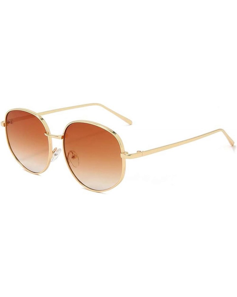 Metal Large Frame Retro Sunglasses, Outdoor Vacation Fashion Glasses (Color : D, Size : Medium) Medium E $19.20 Designer