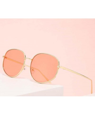 Metal Large Frame Retro Sunglasses, Outdoor Vacation Fashion Glasses (Color : D, Size : Medium) Medium E $19.20 Designer