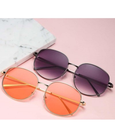 Metal Large Frame Retro Sunglasses, Outdoor Vacation Fashion Glasses (Color : D, Size : Medium) Medium E $19.20 Designer