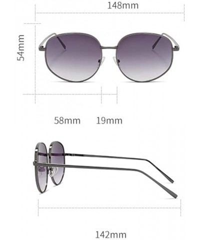 Metal Large Frame Retro Sunglasses, Outdoor Vacation Fashion Glasses (Color : D, Size : Medium) Medium E $19.20 Designer