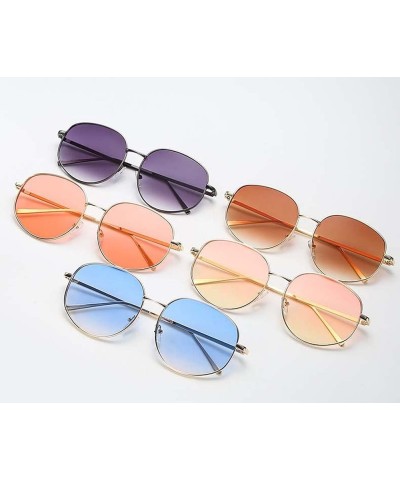 Metal Large Frame Retro Sunglasses, Outdoor Vacation Fashion Glasses (Color : D, Size : Medium) Medium E $19.20 Designer