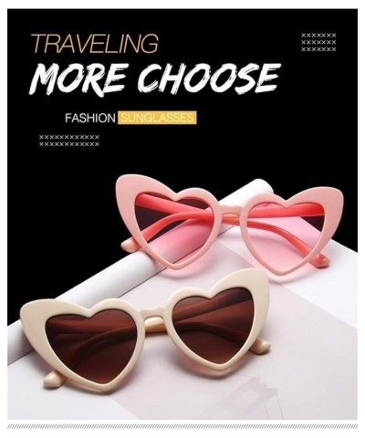 Fashion Love Large Frame Men and Women Sunglasses Outdoor Vacation Beach Party Decorative Sunglasses (Color : G, Size : 1) 1 ...