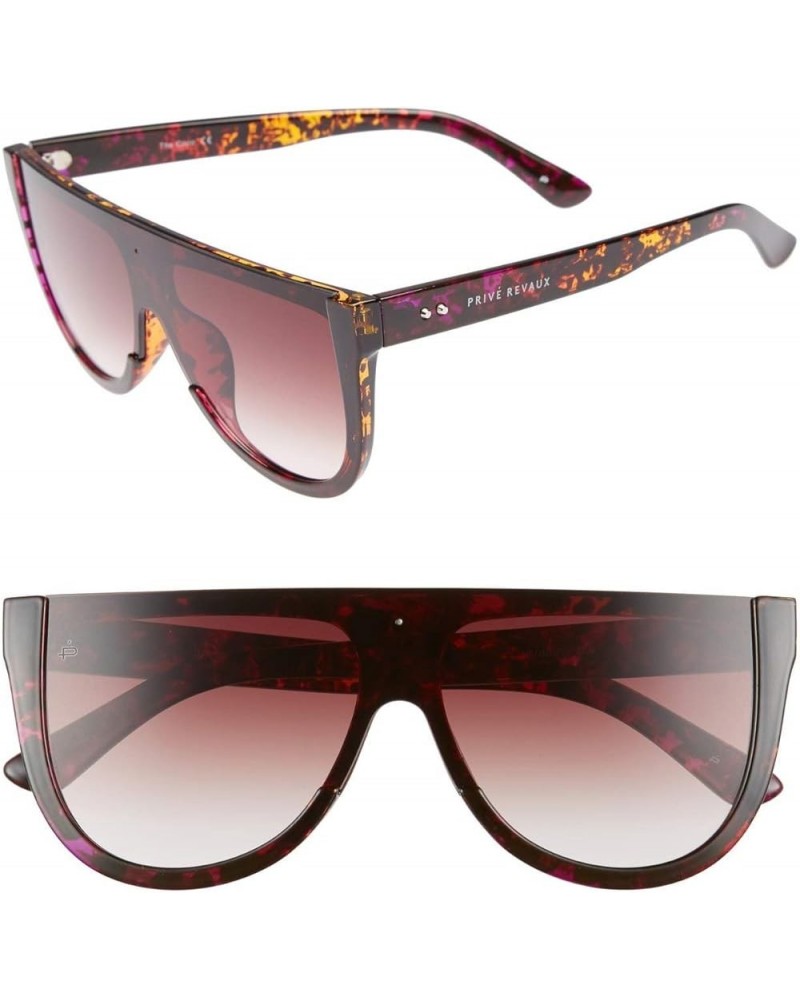 PRIVÉ REVAUX ICON Collection The Coco Handcrafted Oversized Sunglasses Majestic Purple Tort/Brown $14.89 Square