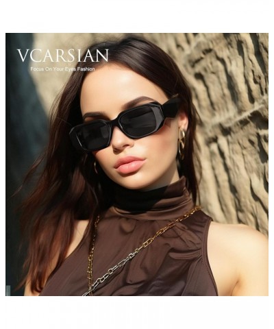 Trendy Rectangle Sunglasses for Women Men,Y2K Vintage Retro 90s Aesthetic Cool Driving Sunglasses Coral $8.24 Rectangular