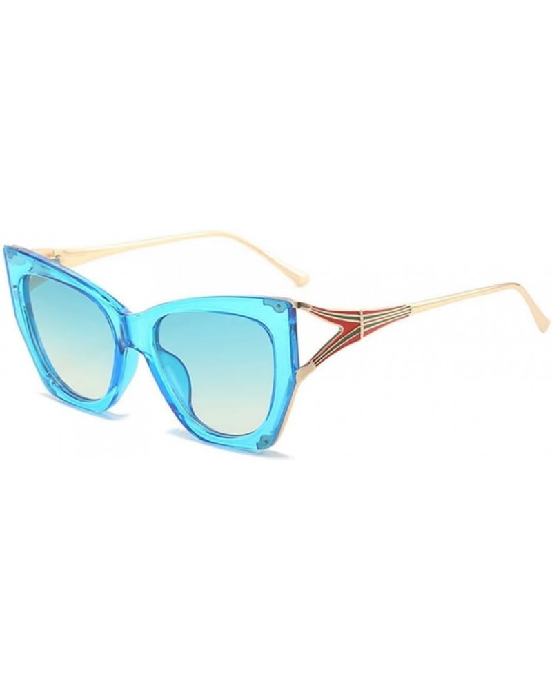 Vintage Cat Eye Sunglasses Women Men Square Sun Glasses Men Metal Legs Driving Eyewear Shades Blue Green $17.48 Rectangular