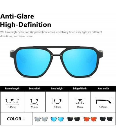 Aviator Sunglasses for Women Men Lightweight TR90 Frame Polarized UV Protection Driving Fishing Sun Glasses Black/Blue $13.22...