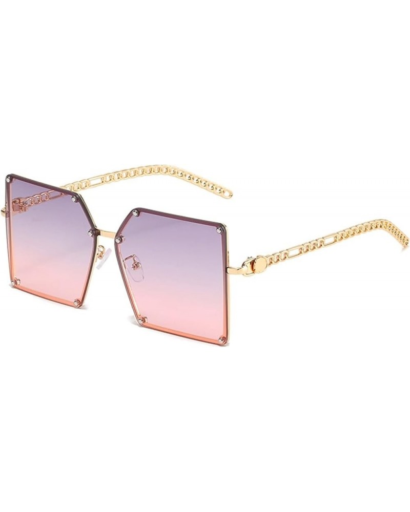 Fashion Women Square Large Frame Outdoor Vacation Sunglasses (Color : B, Size : 1) 1 F $19.70 Designer