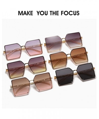 Fashion Women Square Large Frame Outdoor Vacation Sunglasses (Color : B, Size : 1) 1 F $19.70 Designer