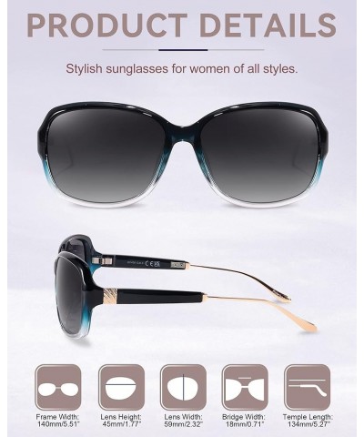 Retro Polarized Sunglasses for Women, Vintage Classic Fashion Shades UV400 Trendy Sun Glasses for Driving, Traveling A05 Grad...