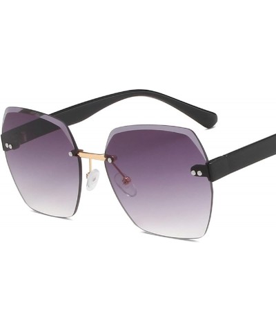 Fashionable Rimless Women Sunglasses (Color : F, Size : 1) 1 B $14.08 Rimless