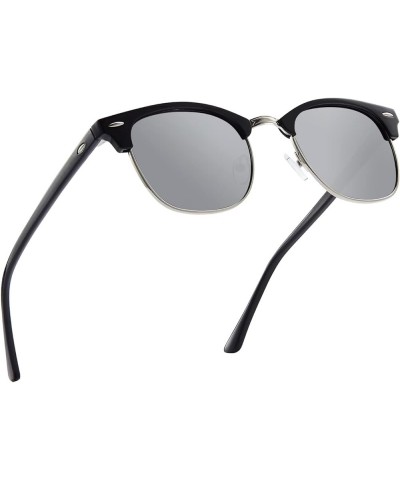 Sunglasses Men/Mens Polarized Sunglasses for Men Women,Classic Semi-Rimless Sun Glasses Grey $7.01 Designer