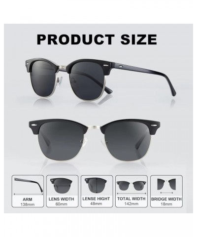 Sunglasses Men/Mens Polarized Sunglasses for Men Women,Classic Semi-Rimless Sun Glasses Grey $7.01 Designer