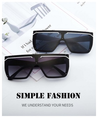 Big Square Sunglasses Outdoor Street Shooting Internet Celebrity Live Streaming Vacation Sunshade Glasses (Color : F, Size : ...