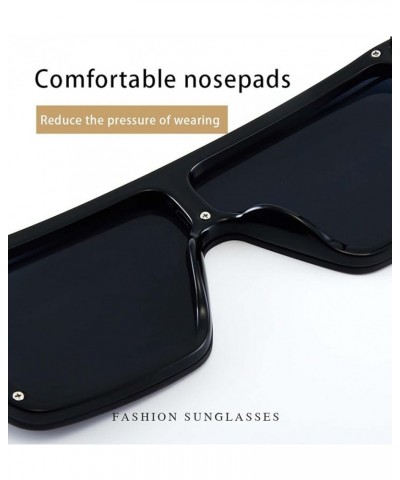 Big Square Sunglasses Outdoor Street Shooting Internet Celebrity Live Streaming Vacation Sunshade Glasses (Color : F, Size : ...