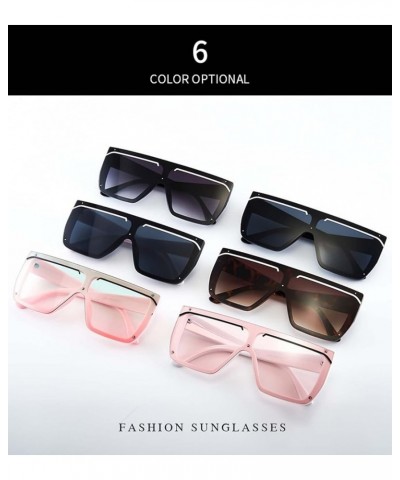 Big Square Sunglasses Outdoor Street Shooting Internet Celebrity Live Streaming Vacation Sunshade Glasses (Color : F, Size : ...