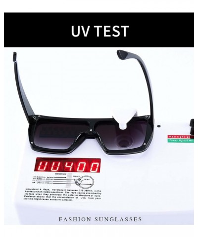 Big Square Sunglasses Outdoor Street Shooting Internet Celebrity Live Streaming Vacation Sunshade Glasses (Color : F, Size : ...