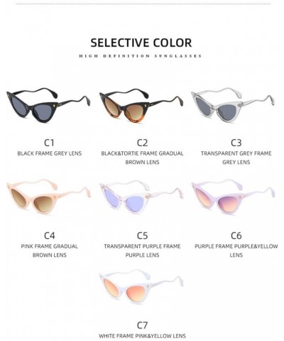 Cat Eye Fashion Woman Outdoor Vacation Beach Decorative Sunglasses (Color : A, Size : 1) 1A $14.68 Designer