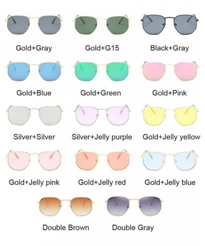 Classic Square Sunglasses for Women (Color : Other, Size : Gold Gray) Gold Pink Other $23.62 Designer