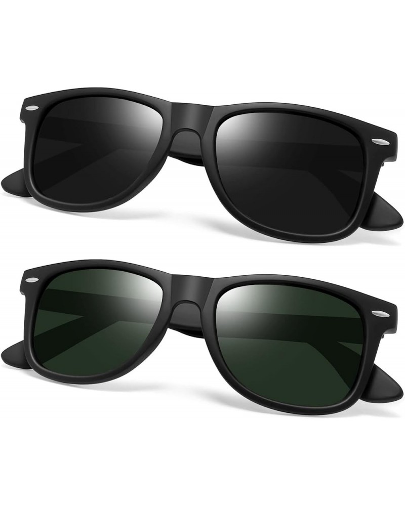 Square Sunglasses Polarized UV Protection Trendy Designer Sun Glasses Men Women B12-matte Black + Black G15 multicolored $9.3...