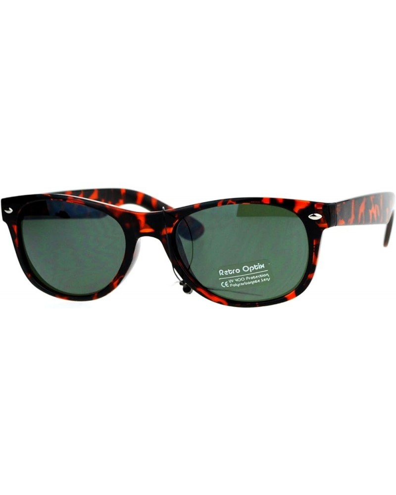 Unisex Designer Fashion Sunglasses Short Horn Rim Frame UV 400 Tortoise (Green) $8.67 Wayfarer